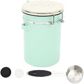 Coffee Containers,Coffee Canister For Ground Coffee,Coffee Canister Mint Green Food Grade Stainless Steel Airtight Coffee Container(Mint Green1.8L) by Kuuleyn