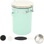 Coffee Containers,Coffee Canister For Ground Coffee,Coffee Canister Mint Green Food Grade Stainless Steel Airtight Coffee Container(Mint Green1.8L) by Kuuleyn