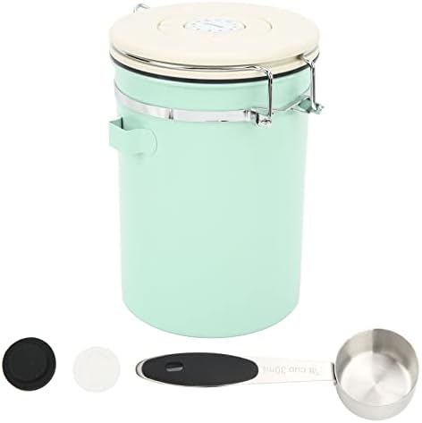Coffee Containers,Coffee Canister For Ground Coffee,Coffee Canister Mint Green Food Grade Stainless Steel Airtight Coffee Container(Mint Green1.8L) by Kuuleyn