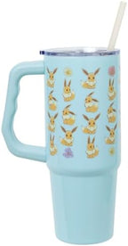 Silver Buffalo Pokémon Flower Cafe Eevee, Stainless Steel Tumbler, 30oz - Image 3