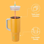 Owala Tumbler Stainless Steel Water Bottle 40 oz Tropical - Image 2