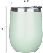 MEZMUT 12 Oz Insulated Wine Tumbler Bulk with Lid Wine Glass(Multi3,6 Pack) - Image 3