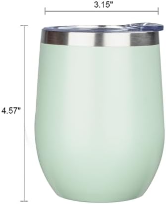 MEZMUT 12 Oz Insulated Wine Tumbler Bulk with Lid Wine Glass(Multi3,6 Pack) - Image 3