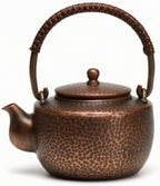 Amagogo Copper Kettle Handmade Teapot Vintage Hammered Finish Small Tea Kettle Compact Water Boiler Arched Handle Short Spout With Lid Heat Retention Suitable, Aged Lifting Beam Pot by Unknown