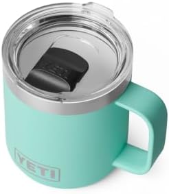 YETI Rambler 10 oz Ceramic Lined Stackable Mug, Vacuum Insulated, Stainless Steel with MagSlider Lid, Seafoam - Image 3