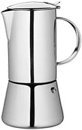Cilio Stainless Steel Stovetop Espresso Maker - 10 Cup, Polished Stainless, Induction Ready - Moka Pot Coffee Maker for Gas - Electric & Induction Cooktops with Reusable Filter by cilio