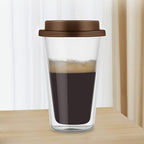 Beaupretty Double Wall Glass Coffee Mug Reusable with Silicone Lid 350ml - Image 6