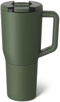 BrüMate Müv - 35oz 100% Leak Proof Insulated Coffee Mug with Handle & Lid - Stainless Steel Coffee Travel Mug - Double Walled Coffee Cup (OD Green) by Br%C3%BCMate