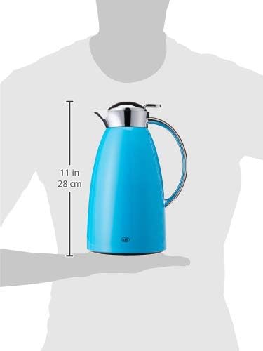 Alfi Gusto Glass Vacuum Lacquered Metal Thermal Carafe for Hot and Cold Beverages, 1.0 L, Aquamarine (AG1900TL2), One Size - Image 2