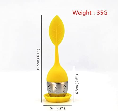 Tea Filters Tea Infuser For Spice Filter Bags Stainless Steel Teaware Fancy Sieve Herbal Tools Accessories Teapot For Strainer(Yellow) - Image 4