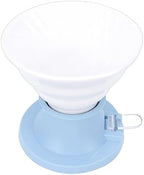 AMONIDA Ceramic Portable Pour Over Coffee Dripper for Home Office | Heat Proof Immersion Brewing, Reusable Manual Coffee Maker for Travel (Blue) - Image 2