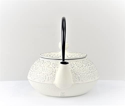 Iwachu 12606 Iwachu Teapot, 5 Type, Cherry Blossom, Silver/Hemp Color, 0.65 L (0.65 L), Inner Hollow Enamel, Nambu Ironware - Image 4