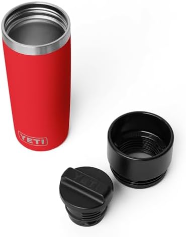 YETI Rambler 16 oz Travel Bottle, Stainless Steel, Vacuum Insulated with Leakproof Commuter Cap, Rescue Red - Image 3