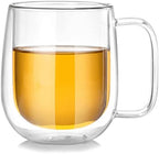 Double Wall Glass Coffee Cup, Insulated Tea, Café, Milk Mug (2-piece pack) (250ml, Lavender) - Image 7