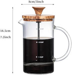 French Press Coffee Maker Espresso Coffee Maker Thickened Borosilicate Coffee Pot With 3 Stainless Steel Filter Screens Cold Brew Coffee Maker For Travel, Home(/Natural,800ml) - Image 7