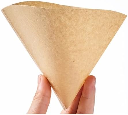 500 Pcs Conical Wood Pulp Filter Paper – Hand-Brewed Coffee Drip Sheets for Household Cafes(Brown) - Image 2