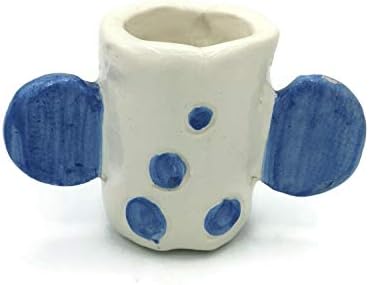 Handmade Spoted Blue and White Espresso Cup - Image 3