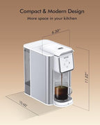 SIFENE 3-in-1 Single Serve Coffee Machine, K-Pod & Tea Brewer, 50 oz, White - Image 3