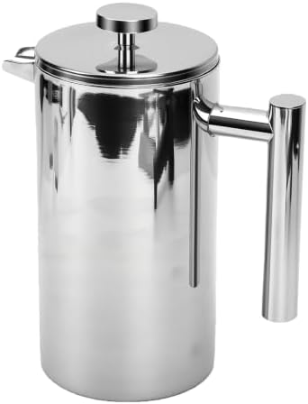 French Press Coffee Maker 1000ml Double Wall Stainless Steel - Image 3