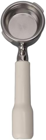 58mm Stainless Steel Bottomless Portafilter Comfortable Grip for Gaggia Coffee Machine Accessory for Lovers (White) by WGFOIP