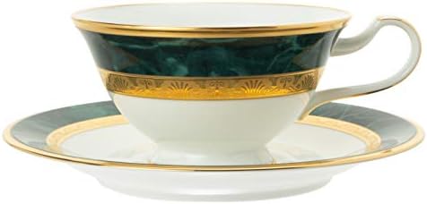 Noritake T59587/4712 Cup & Saucer (Both Coffee and Tea) 220cc Fitzgerald Green Bone China - Image 2