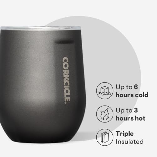 Corkcicle Stemless Wine Tumbler with Lid, 12 oz, Ceramic Slate - Image 3