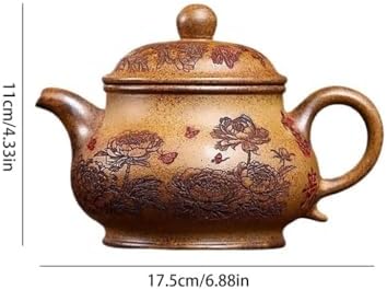 Tea Kettle Hand-carved Purple Clay Pan Pot Chinese Tea Ceremony Supplies Kettle Coffee Pot Teapot Ceramic Tea Infuser - Image 2