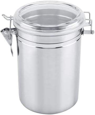 Cocoarm Stainless Steel Coffee Canister, Container Vacuum Sealed Storage Jar with Airtight Clamp Lid for Sugar Tea Bean (Extra Large 57L 13.1 X 14.4 X 18.5in) - Image 6