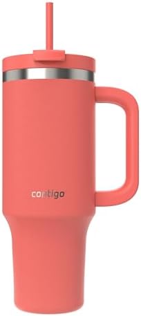 Contigo Streeterville 40oz Tumbler Stainless Steel Vacuum Insulated Leak-Proof Cold for 29 Hours Coral by Contigo
