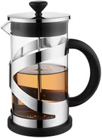 French Press Coffee Maker With 3 Filters Stainless Steel Coffee And Tea Maker,heat Resistant Borosilicate Glass Coffee Press, Multifunction Brewed Coffee Pot For Camping(/Silver D,1000ml) by GIZNXBA