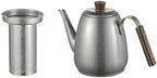 Stainless Steel Teapot Gooseneck Coffee Pot Pour Over Kettle Water Boiler With Wood Knob And Ergonomic Handle Suitable, style to 1, 1600ml With Tea Infuser by Unknown