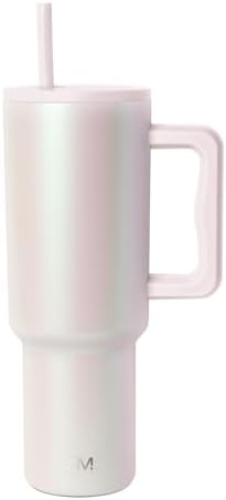 Simple Modern Tumbler with Handle and Straw | 40oz | Pearlescent by Unknown