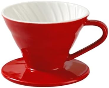Ceramic Coffee Filter Cup Reusable Filters V Style Maker Conical Hand Flush Single Drip Barista Tool(Red) by Unknown