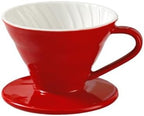 Ceramic Coffee Filter Cup Reusable Filters V Style Maker Conical Hand Flush Single Drip Barista Tool(Red) by Unknown