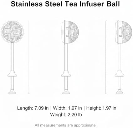 Stainless Steel Tea Infuser Ball with Fine Mesh, Snap-Lock Closure for Loose Leaf Tea in Mugs & Teapots (1 Count) - Image 7
