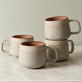 Ava Nord Large Stoneware Ceramic Coffee Mugs Set of 4 | 16 oz | Sage Ash by AvaNord