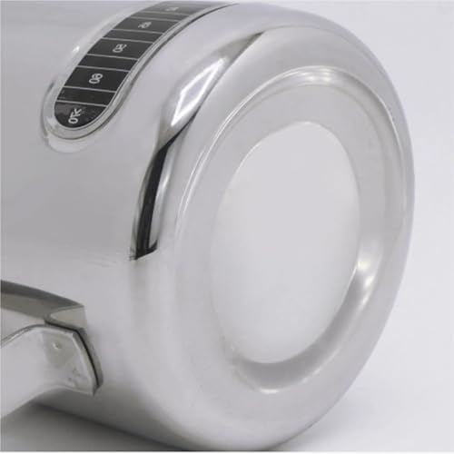 12/20oz Milk Frothing Pitcher with Temperature Display Stainless Steel Frother Jug Cup for Latte Art Barista(600ml 20oz) - Image 7