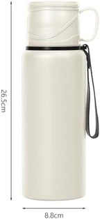 1000 ml Double wall vacuum Leakproof stainless steel wide mouth insulated water bottle,tea tumbler with tea strainer,cup and lid; travel coffee thermoses hot drinks,cold thermal flask - Image 2