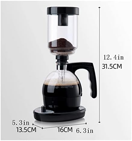 JITEM Cafetera Syphon Vacuum Coffee Maker Glass Electric Siphon Pot Knob Operation Keep Warm Function 500W 360ML Manual Preparation Mode for Coffee or Tea - Image 2