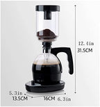 JITEM Cafetera Syphon Vacuum Coffee Maker Glass Electric Siphon Pot Knob Operation Keep Warm Function 500W 360ML Manual Preparation Mode for Coffee or Tea - Image 2