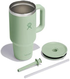 Hydro Flask 32 Oz Travel Tumbler with Handle, Lid and Straw - Insulated Stainless Steel in 32 Oz Aloe Green - Image 2