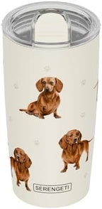 SERENGETI Dachshund 20 Oz. Stainless Steel, Vacuum Insulated Tumbler with Spill Proof Lid - 3D Print - Insulated Travel mug for Hot or Cold Drinks (Dachshund Tumbler) by ESPETS