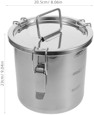 Abaodam 6l Stainless Steel Airtight Food Canister with Locking Clamp Lid - Image 2