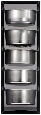 Normcore 51mm Espresso Filter Basket Stand, Holds 5 Espresso Filter Basket Rack Storage Holder Acrylic Stand for 51mm Portafilter Baskets, Frosted Black - Image 2