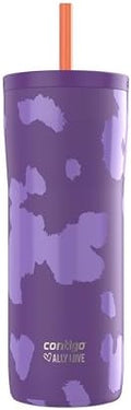 Contigo x Ally Love Streeterville Stainless Steel Tumbler with Straw, Easy Clean Lid, Leak Proof, BPA Free, 24oz, Violet by Contigo