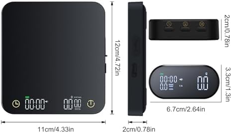 Coffee Scale with Timer 3kg/0.1g (with Wireless Display Screen) - Image 7
