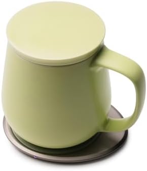 Ui+ Self-Heating Mug Set – Verde Green | 18 fl oz / 532 mL Ceramic Coffee & Tea Mug Set with Heating Pad - Image 2