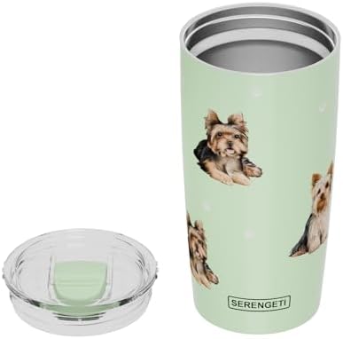 SERENGETI Yorkie 20 Oz. Stainless Steel, Vacuum Insulated Tumbler with Spill Proof Lid - 3D Print - Insulated Travel mug for Hot or Cold Drinks (Yorkie Tumbler) - Image 3