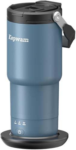 Kepwam Self-Heating Travel Mug T3,20oz Large Capacity Leak-Proof Heated Mug by Kepwam