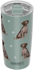 SERENGETI German Shorthaired Pointer Tumbler 20 Oz. Stainless Steel, Vacuum Insulated Tumbler with Spill Proof Lid - 3D Print - Insulated Travel mug for Hot or Cold Drinks by ESPETS
